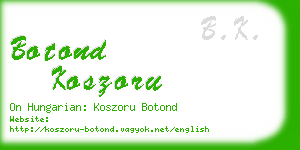 botond koszoru business card